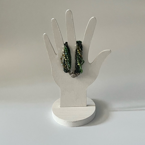 Green beaded bracelet - Picture 2 of 8